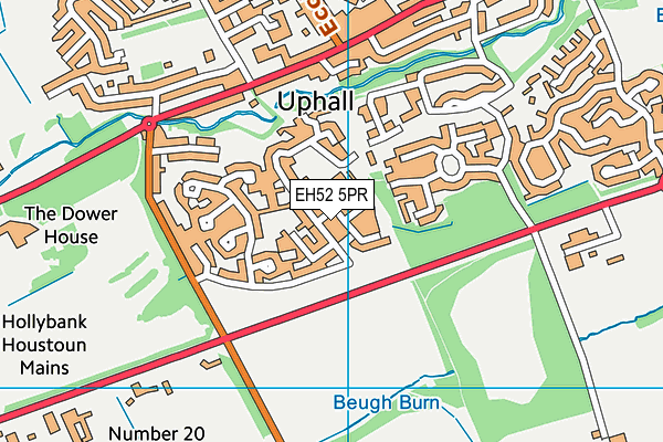 EH52 5PR map - OS VectorMap District (Ordnance Survey)