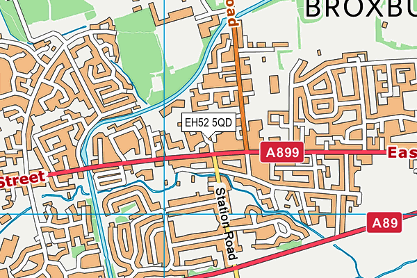 EH52 5QD map - OS VectorMap District (Ordnance Survey) EH52 5QD map - OS VectorMap District (Ordnance Survey)