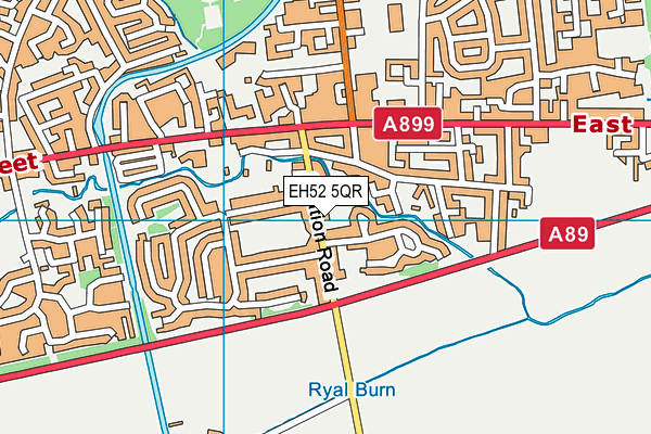 EH52 5QR map - OS VectorMap District (Ordnance Survey)