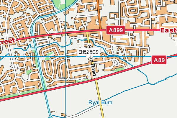 EH52 5QS map - OS VectorMap District (Ordnance Survey) EH52 5QS map - OS VectorMap District (Ordnance Survey)