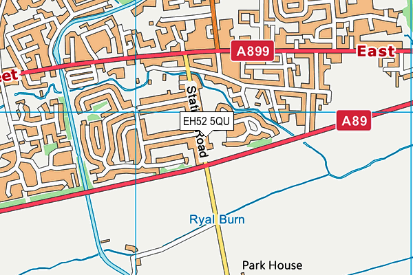 EH52 5QU map - OS VectorMap District (Ordnance Survey) EH52 5QU map - OS VectorMap District (Ordnance Survey)