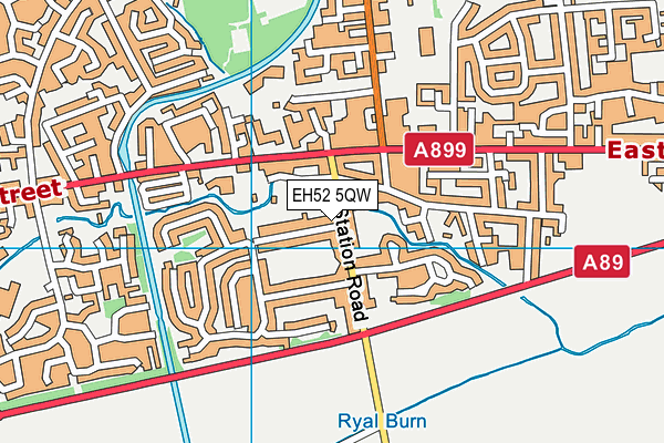 EH52 5QW map - OS VectorMap District (Ordnance Survey) EH52 5QW map - OS VectorMap District (Ordnance Survey)