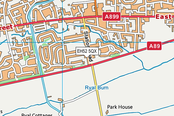 EH52 5QX map - OS VectorMap District (Ordnance Survey) EH52 5QX map - OS VectorMap District (Ordnance Survey)