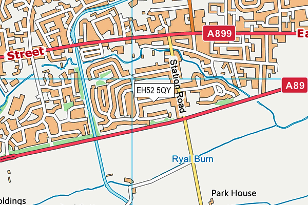 EH52 5QY map - OS VectorMap District (Ordnance Survey) EH52 5QY map - OS VectorMap District (Ordnance Survey)