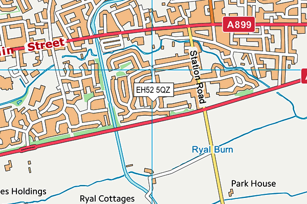 EH52 5QZ map - OS VectorMap District (Ordnance Survey) EH52 5QZ map - OS VectorMap District (Ordnance Survey)