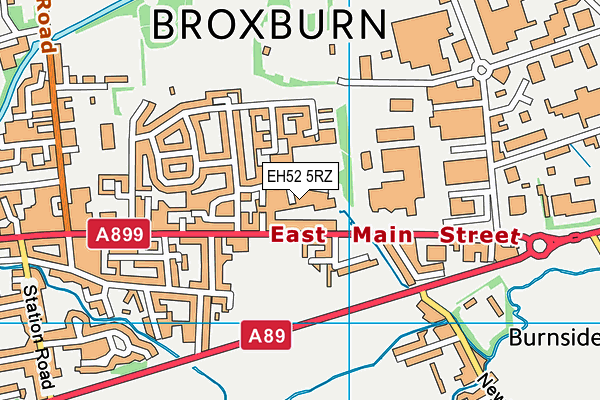 EH52 5RZ map - OS VectorMap District (Ordnance Survey) EH52 5RZ map - OS VectorMap District (Ordnance Survey)