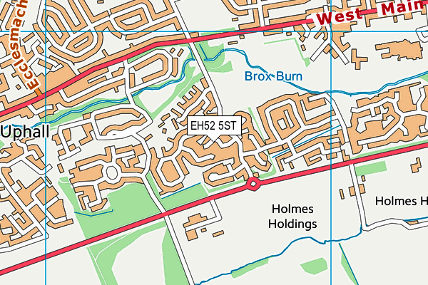 EH52 5ST map - OS VectorMap District (Ordnance Survey) EH52 5ST map - OS VectorMap District (Ordnance Survey)