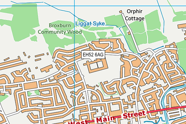 EH52 6AG map - OS VectorMap District (Ordnance Survey) EH52 6AG map - OS VectorMap District (Ordnance Survey)