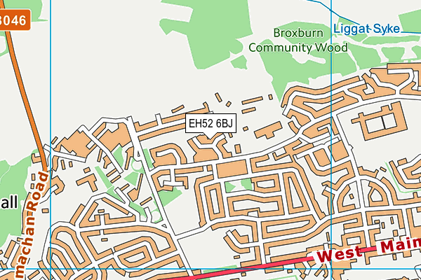 EH52 6BJ map - OS VectorMap District (Ordnance Survey) EH52 6BJ map - OS VectorMap District (Ordnance Survey)