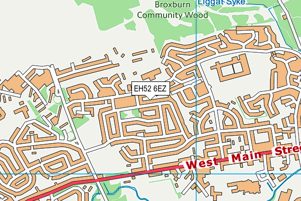 EH52 6EZ map - OS VectorMap District (Ordnance Survey) EH52 6EZ map - OS VectorMap District (Ordnance Survey)