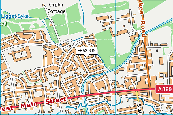 EH52 6JN map - OS VectorMap District (Ordnance Survey) EH52 6JN map - OS VectorMap District (Ordnance Survey)