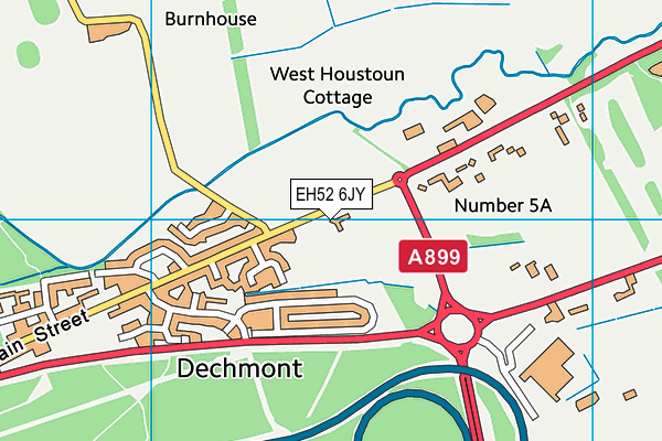 EH52 6JY map - OS VectorMap District (Ordnance Survey)
