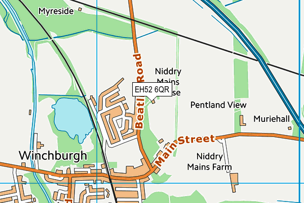 EH52 6QR map - OS VectorMap District (Ordnance Survey) EH52 6QR map - OS VectorMap District (Ordnance Survey)
