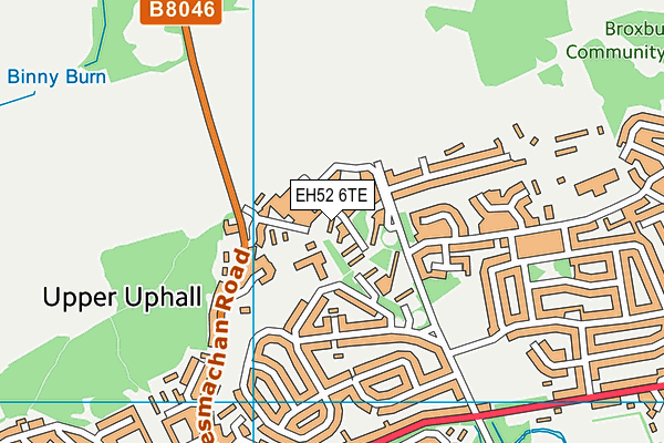 EH52 6TE map - OS VectorMap District (Ordnance Survey) EH52 6TE map - OS VectorMap District (Ordnance Survey)