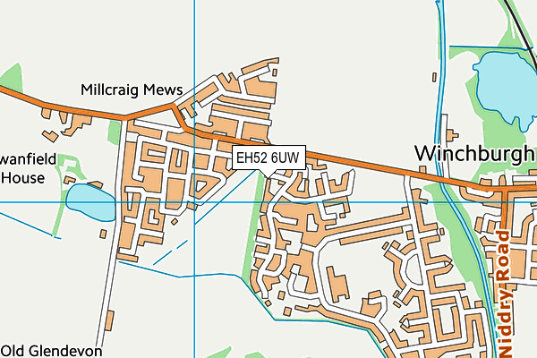EH52 6UW map - OS VectorMap District (Ordnance Survey) EH52 6UW map - OS VectorMap District (Ordnance Survey)