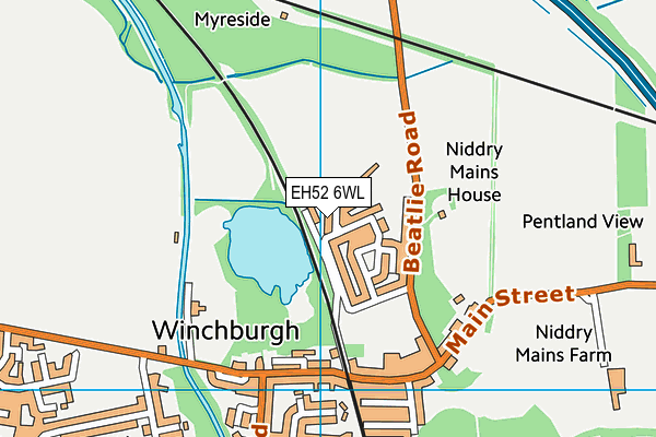 EH52 6WL map - OS VectorMap District (Ordnance Survey) EH52 6WL map - OS VectorMap District (Ordnance Survey)