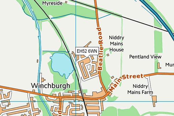 EH52 6WN map - OS VectorMap District (Ordnance Survey) EH52 6WN map - OS VectorMap District (Ordnance Survey)