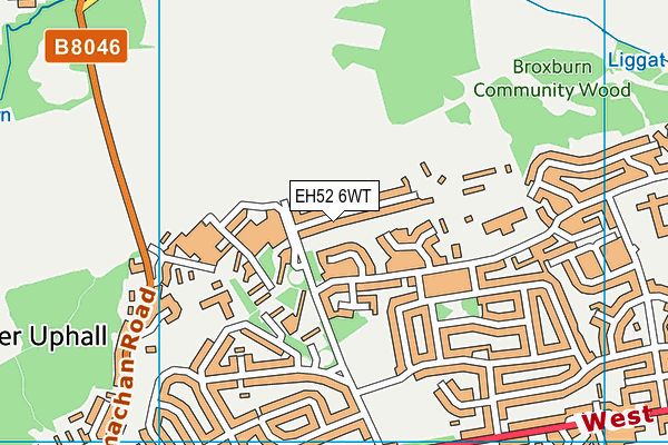 EH52 6WT map - OS VectorMap District (Ordnance Survey) EH52 6WT map - OS VectorMap District (Ordnance Survey)