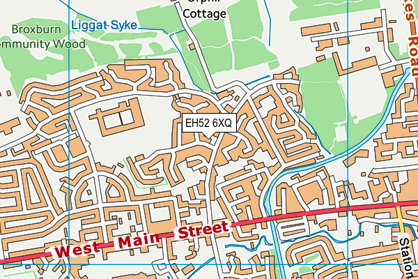 EH52 6XQ map - OS VectorMap District (Ordnance Survey) EH52 6XQ map - OS VectorMap District (Ordnance Survey)