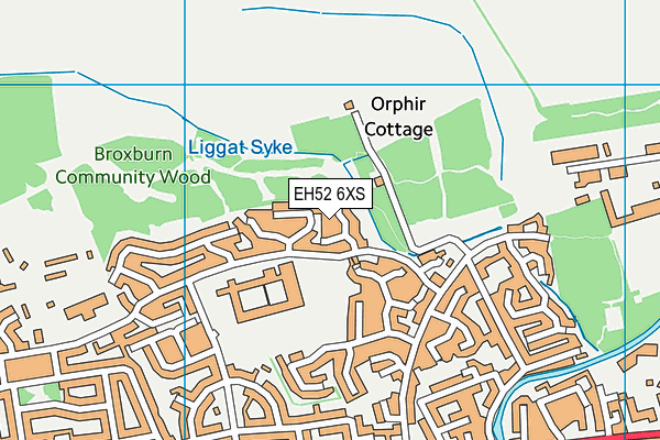 EH52 6XS map - OS VectorMap District (Ordnance Survey) EH52 6XS map - OS VectorMap District (Ordnance Survey)