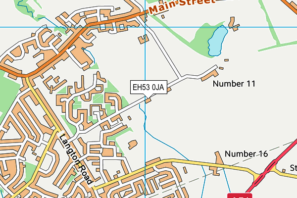 EH53 0JA map - OS VectorMap District (Ordnance Survey) EH53 0JA map - OS VectorMap District (Ordnance Survey)