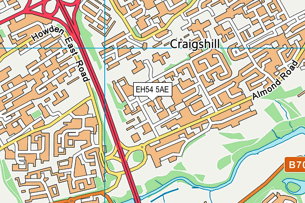 EH54 5AE map - OS VectorMap District (Ordnance Survey) EH54 5AE map - OS VectorMap District (Ordnance Survey)