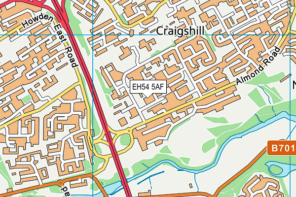 EH54 5AF map - OS VectorMap District (Ordnance Survey) EH54 5AF map - OS VectorMap District (Ordnance Survey)