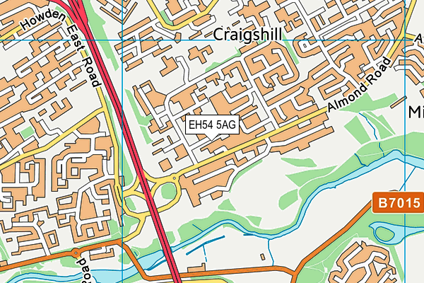 EH54 5AG map - OS VectorMap District (Ordnance Survey) EH54 5AG map - OS VectorMap District (Ordnance Survey)