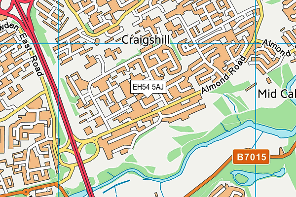 EH54 5AJ map - OS VectorMap District (Ordnance Survey) EH54 5AJ map - OS VectorMap District (Ordnance Survey)