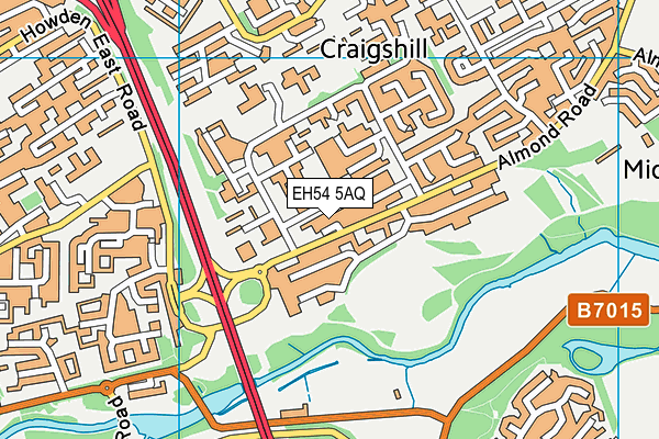 EH54 5AQ map - OS VectorMap District (Ordnance Survey) EH54 5AQ map - OS VectorMap District (Ordnance Survey)