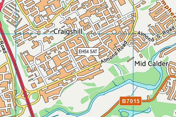EH54 5AT map - OS VectorMap District (Ordnance Survey) EH54 5AT map - OS VectorMap District (Ordnance Survey)