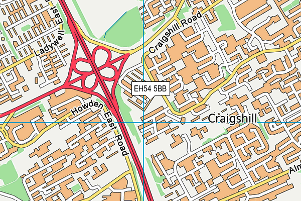 EH54 5BB map - OS VectorMap District (Ordnance Survey) EH54 5BB map - OS VectorMap District (Ordnance Survey)