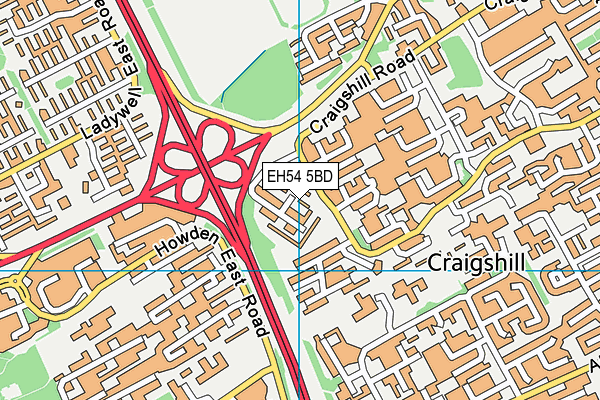 EH54 5BD map - OS VectorMap District (Ordnance Survey) EH54 5BD map - OS VectorMap District (Ordnance Survey)