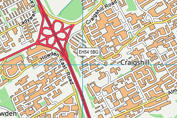 EH54 5BG map - OS VectorMap District (Ordnance Survey) EH54 5BG map - OS VectorMap District (Ordnance Survey)