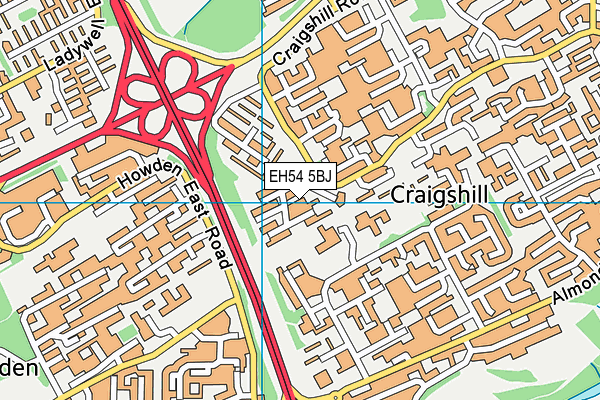 EH54 5BJ map - OS VectorMap District (Ordnance Survey) EH54 5BJ map - OS VectorMap District (Ordnance Survey)