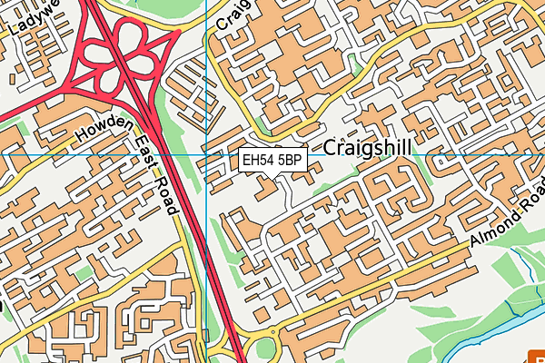 EH54 5BP map - OS VectorMap District (Ordnance Survey) EH54 5BP map - OS VectorMap District (Ordnance Survey)