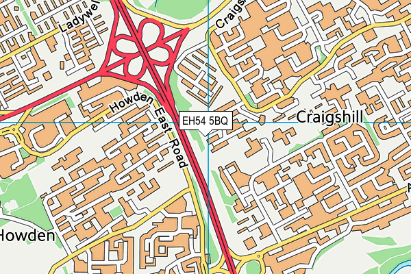 EH54 5BQ map - OS VectorMap District (Ordnance Survey) EH54 5BQ map - OS VectorMap District (Ordnance Survey)