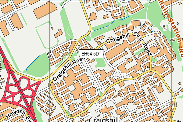 EH54 5DT map - OS VectorMap District (Ordnance Survey) EH54 5DT map - OS VectorMap District (Ordnance Survey)