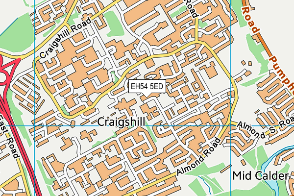 EH54 5ED map - OS VectorMap District (Ordnance Survey) EH54 5ED map - OS VectorMap District (Ordnance Survey)