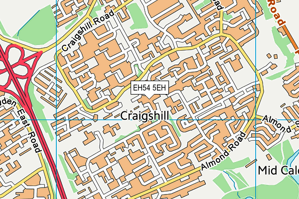 EH54 5EH map - OS VectorMap District (Ordnance Survey) EH54 5EH map - OS VectorMap District (Ordnance Survey)