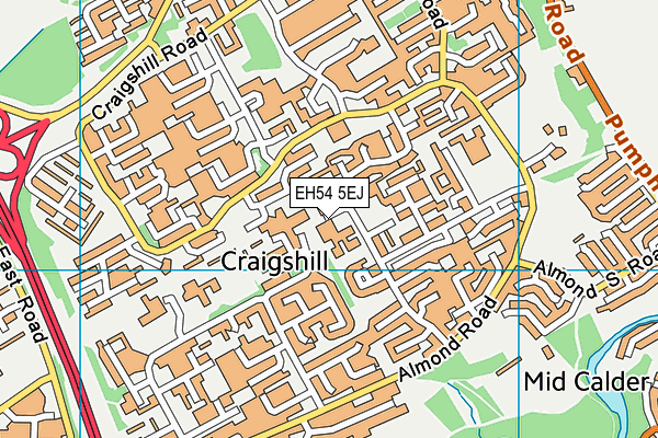 EH54 5EJ map - OS VectorMap District (Ordnance Survey) EH54 5EJ map - OS VectorMap District (Ordnance Survey)