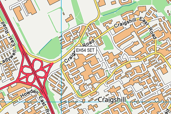 EH54 5ET map - OS VectorMap District (Ordnance Survey) EH54 5ET map - OS VectorMap District (Ordnance Survey)