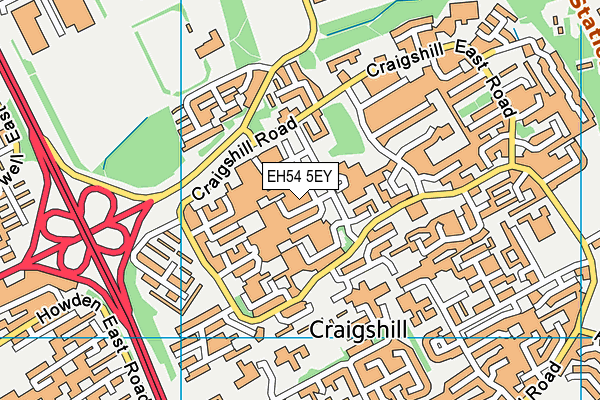 EH54 5EY map - OS VectorMap District (Ordnance Survey) EH54 5EY map - OS VectorMap District (Ordnance Survey)