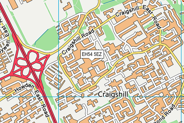 EH54 5EZ map - OS VectorMap District (Ordnance Survey) EH54 5EZ map - OS VectorMap District (Ordnance Survey)