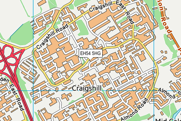 EH54 5HG map - OS VectorMap District (Ordnance Survey) EH54 5HG map - OS VectorMap District (Ordnance Survey)