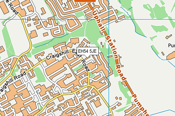 EH54 5JE map - OS VectorMap District (Ordnance Survey) EH54 5JE map - OS VectorMap District (Ordnance Survey)