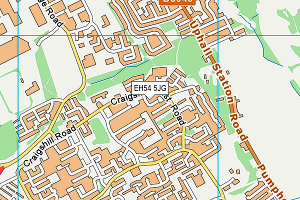 EH54 5JG map - OS VectorMap District (Ordnance Survey) EH54 5JG map - OS VectorMap District (Ordnance Survey)