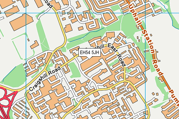 EH54 5JH map - OS VectorMap District (Ordnance Survey) EH54 5JH map - OS VectorMap District (Ordnance Survey)