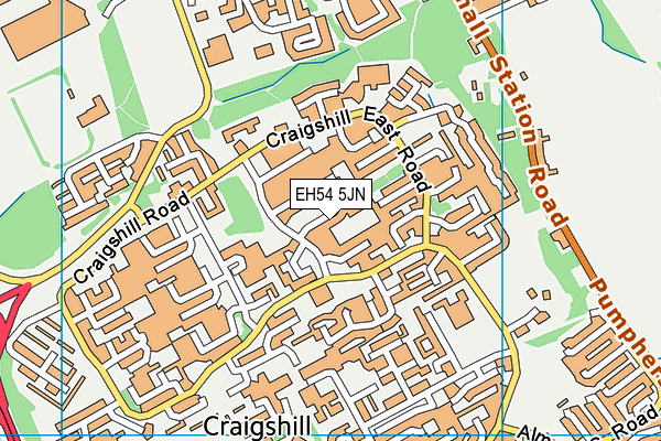 EH54 5JN map - OS VectorMap District (Ordnance Survey) EH54 5JN map - OS VectorMap District (Ordnance Survey)