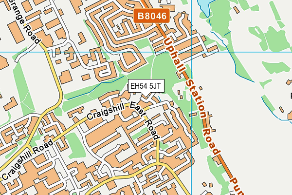EH54 5JT map - OS VectorMap District (Ordnance Survey) EH54 5JT map - OS VectorMap District (Ordnance Survey)